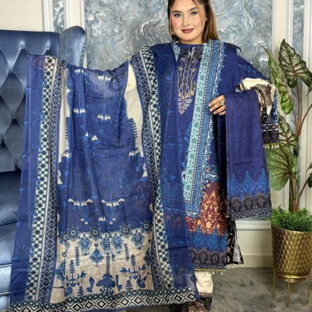 Premium Dubai Silk Three Peace Set (A-1001)