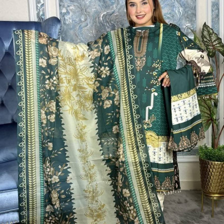 Premium Dubai Silk Three Peace Set (A-1001)