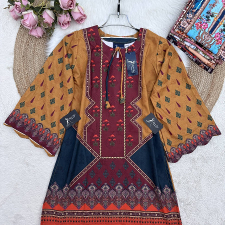 Karisma Pakistani Silk Printed Kurti (A-9001)