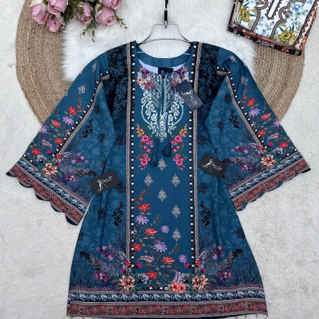 Karisma Pakistani Silk Printed Kurti (A-9001)