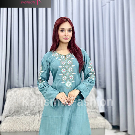 Jafran Fabrics Sequin Embroidery Work Kurti (A-9001)