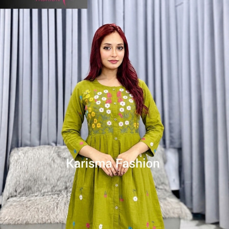 Aarong Cotton Embroidery Work Kurti (A-9001)