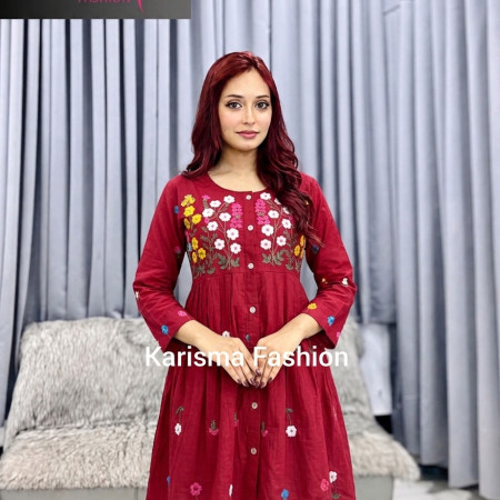 Aarong Cotton Embroidery Work Kurti (A-9001)