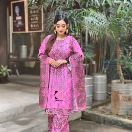 Mauve Karisma-Pakistani 3-Piece Set (A-1003)