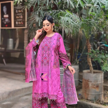 Mauve Karisma-Pakistani 3-Piece Set (A-1003)