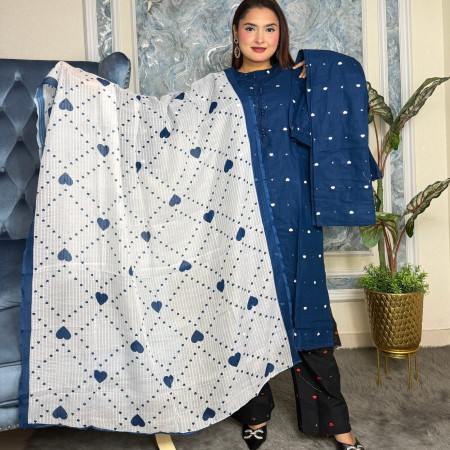 Aarong Cotton Embroidery Farsi 3-Piece Set (A-1004)