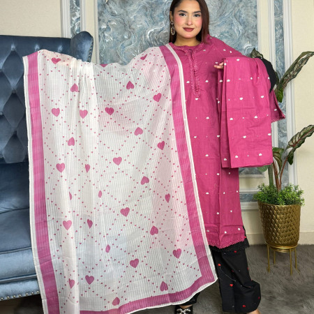 Aarong Cotton Embroidery Farsi 3-Piece Set (A-1004)